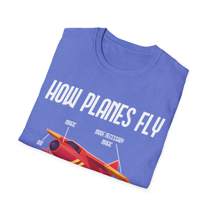 Funny How Planes Fly Airplane Parts Design for Flight Lovers T-Shirt Men Women