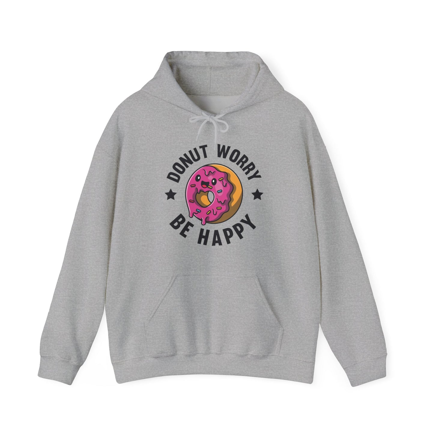 Funny Donut Worry Be Happy Foodie Donut Lovers Hoodie For Men Women Hoodie