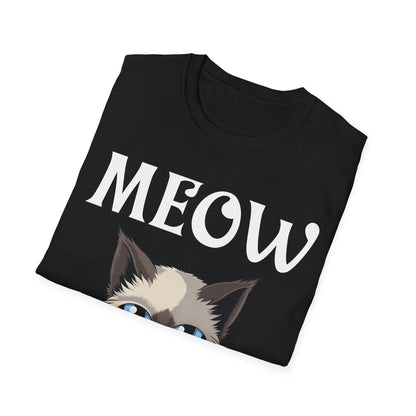 Meowstache Cat Mustache Moustache Beard Bearded Kitten Lovers T-Shirt For Men Women T-Shirt