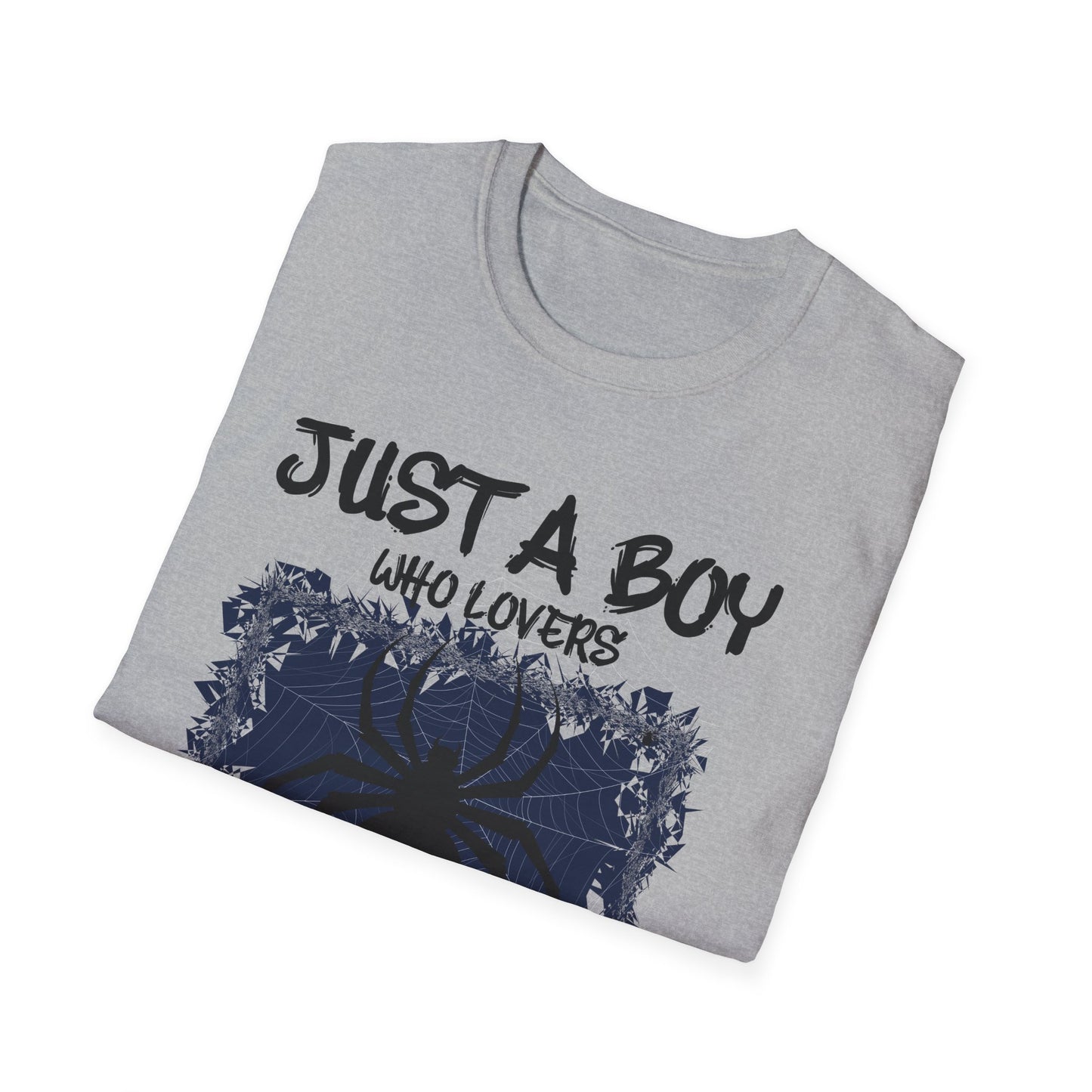 Just A Boy Who Loves Spiders Retro Spider Lover T-Shirt For Men Kids T-Shirt