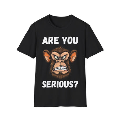 Humor are You Serious Grumpy Funny Monkey Meme T-Shirt