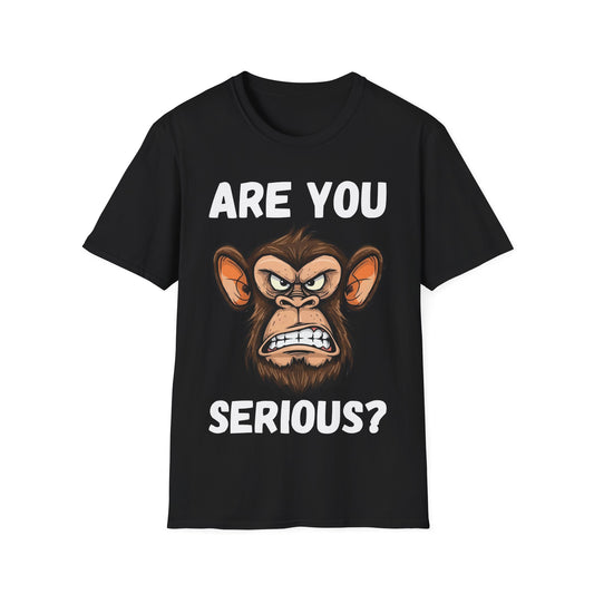 Humor are You Serious Grumpy Funny Monkey Meme T-Shirt