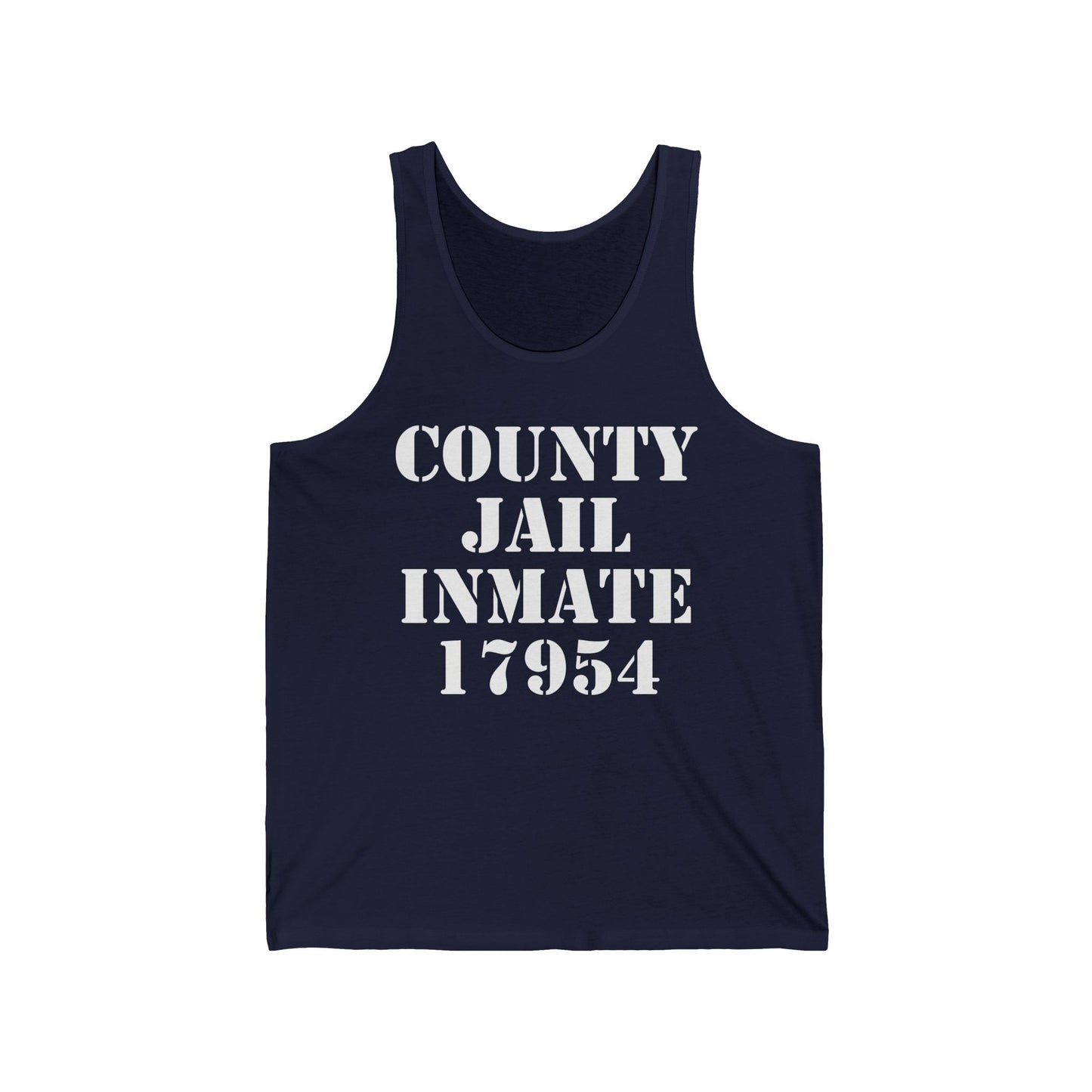 Halloween County Jail Inmate Prisoner Costume Party Tank Top For Men