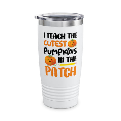 Funny I Teach The Cutest Pumpkins In The Patch Teacher Halloween Pumpkin Tumbler For Men Women