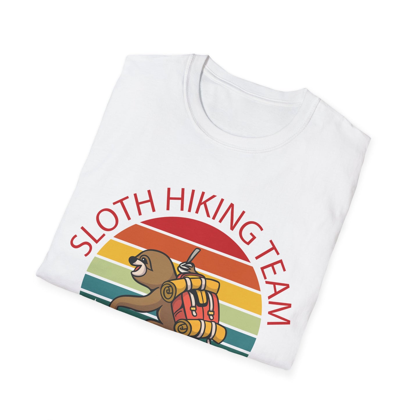 Retro Sloth Hiking Team We'll Get There When We Get There Hikers Hiking T-Shirt