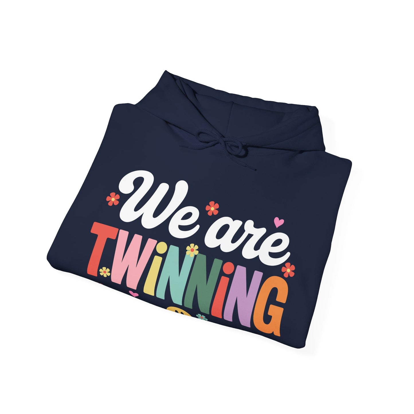 We're Twinning With My Bestie Twin Day Spirit Week Retro 70s Hoodie For Men Women