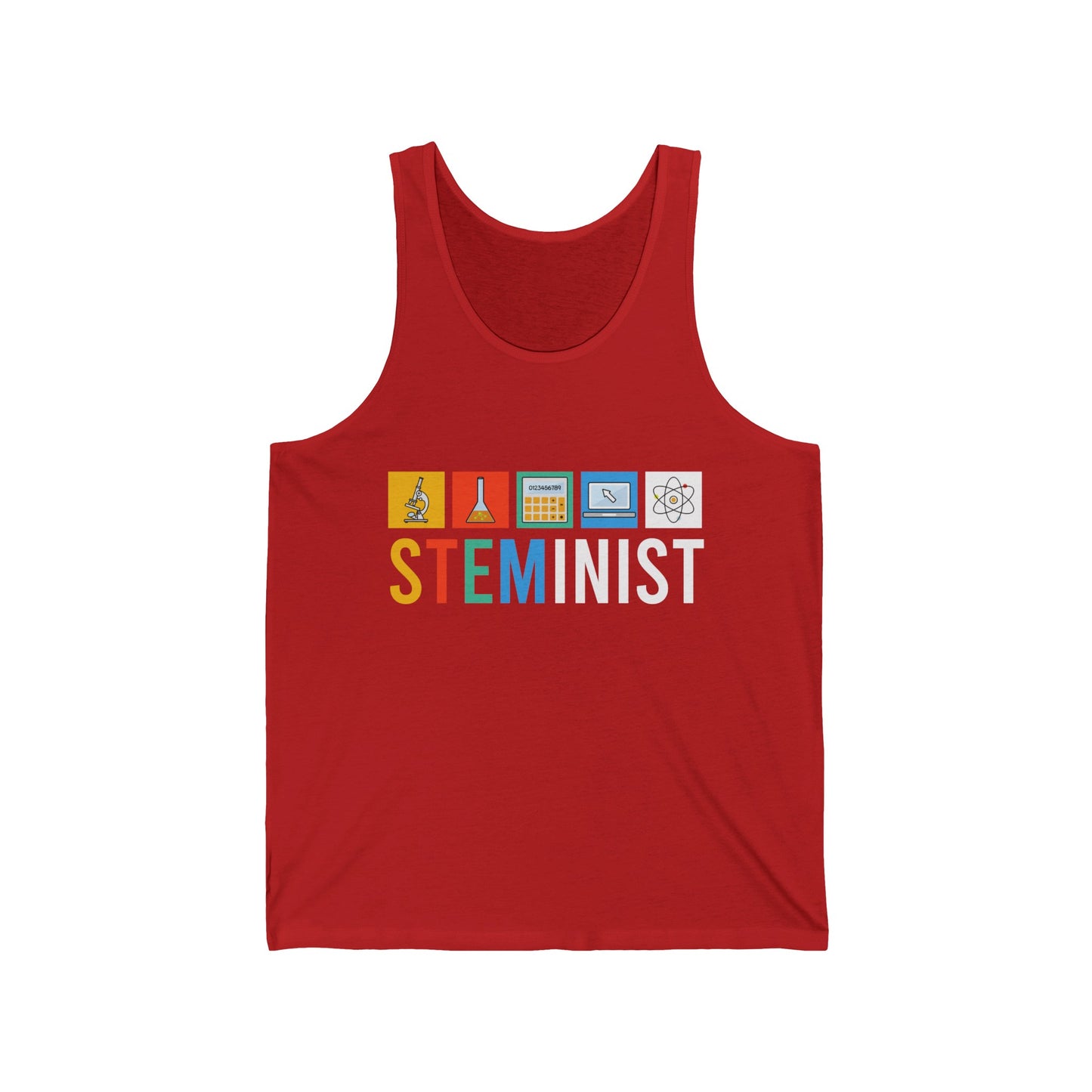 Steminist Science Technology Engineering Math STEM Tank Tops Men Women Teacher