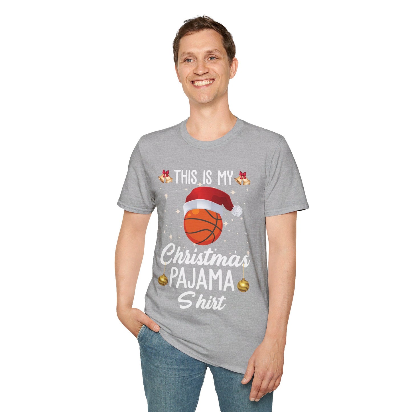 Funny This Is My Christmas Pajama Shirt Basketball Xmas Christmas T-Shirt Men Women