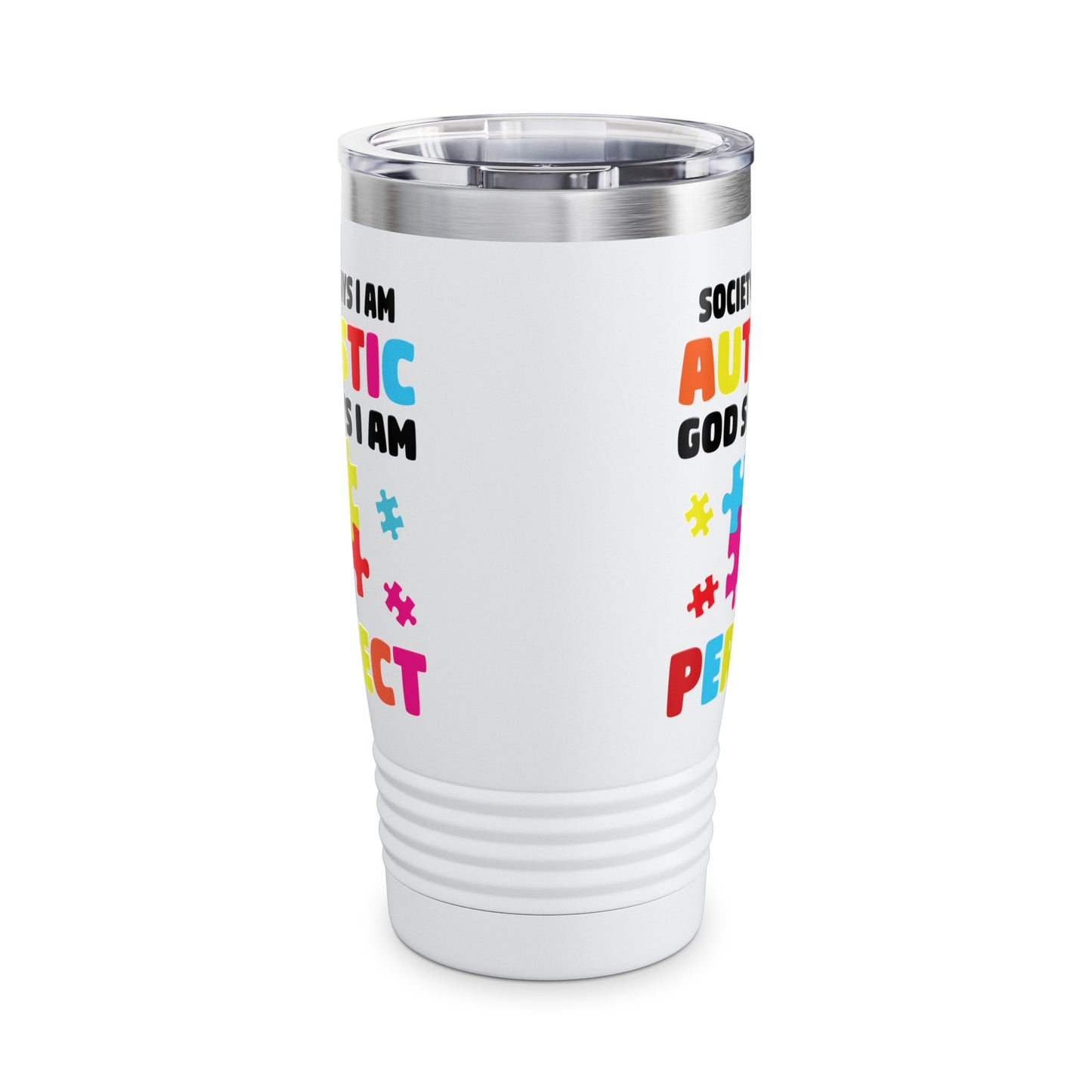 Funny Society Says I'm Autistic God Says I'm Perfect Autism Gifts Tumbler For Men Women Tumbler