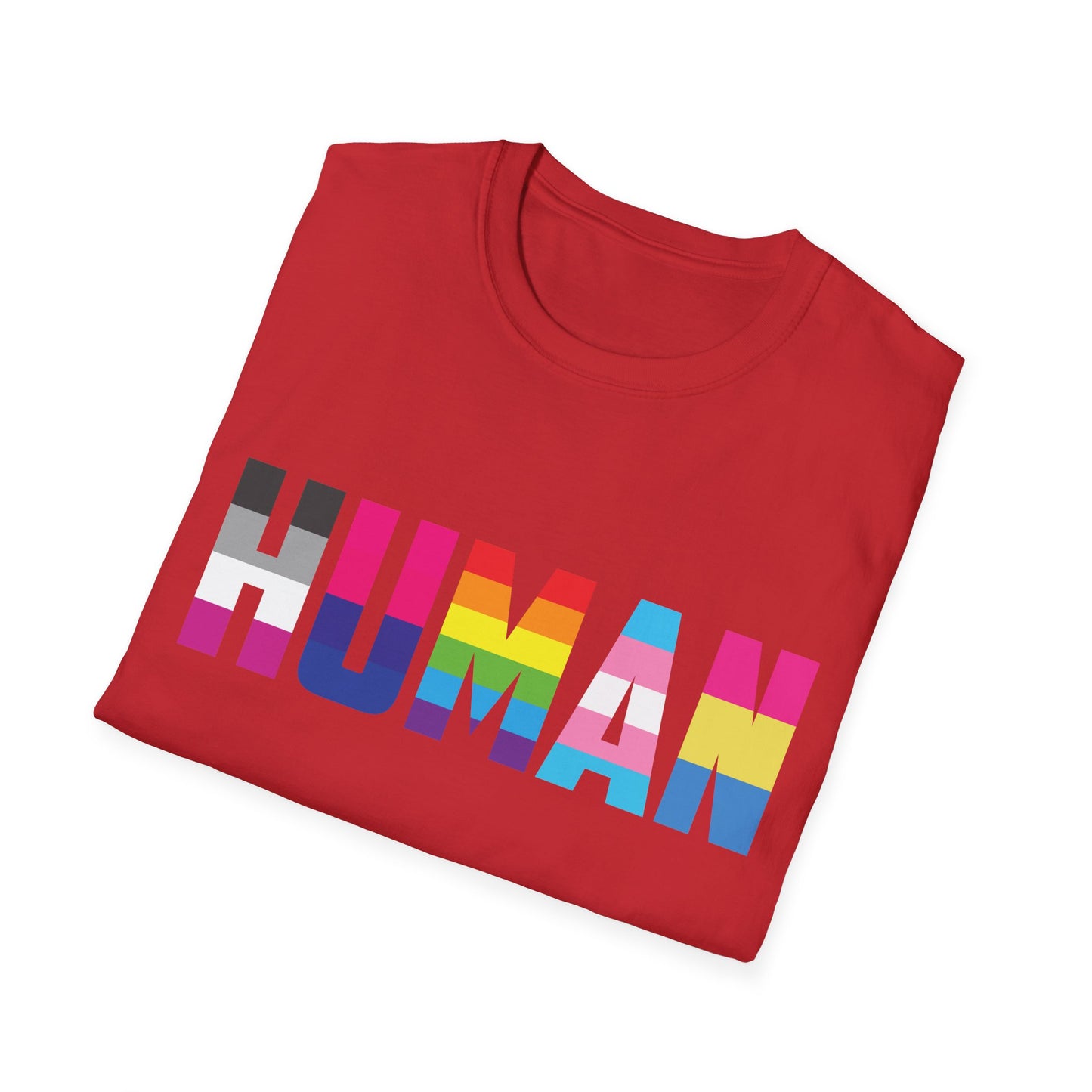 Funny Human LGBT Gay Pride Rainbow Flag Christian Black Man T-Shirt for Men