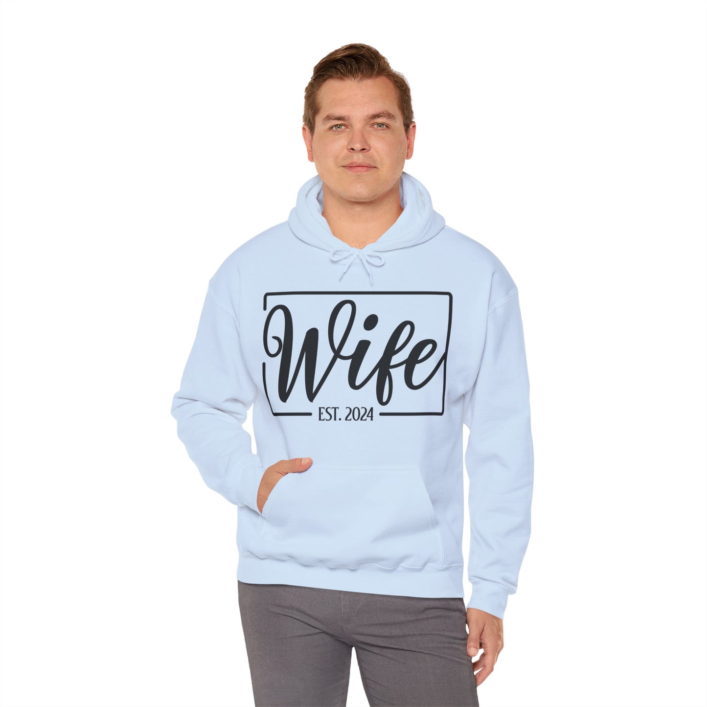 Wife Est 2024 Just Married Honeymoon Wedding Couples  Hoodie For Women Hoodie