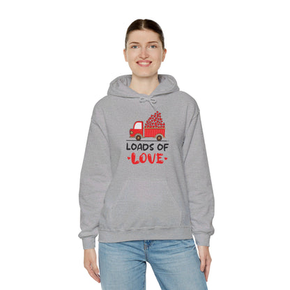 Funny Loads of Love Tractor Cute Valentines Day Truck Hoodie