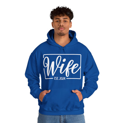 Wife Est 2024 Just Married Honeymoon Wedding Couples  Hoodie For Women Hoodie