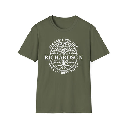 Personalized Richardson Family Reunion Our Roots Run Deep T-Shirt For Men Women