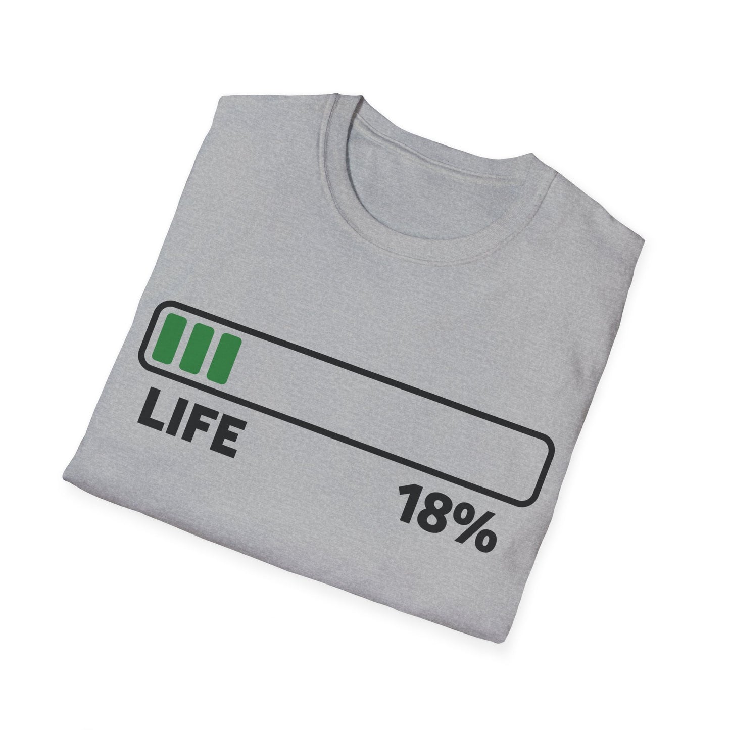 Funny Loading Bar 18% 18th Birthday Gift T-Shirt, Customize the 18 With Your Age  Personalized T-shirt Men Women Kids