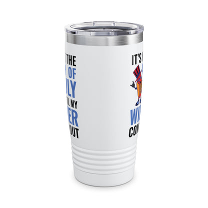 Funny 4th of July Hot Dog Wiener Comes Out Adult Humor Gift Tumbler