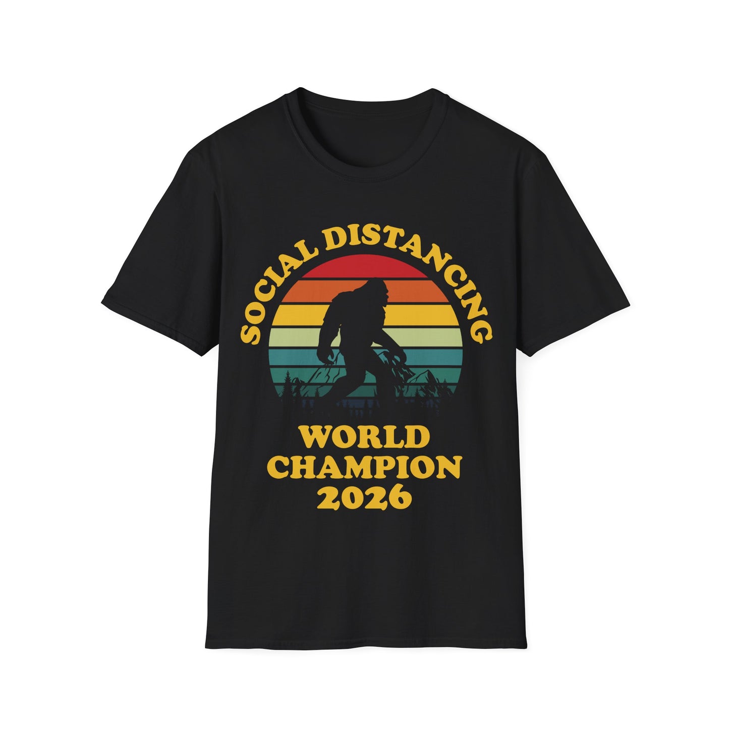 Bigfoot Social Distancing World Champion 2026 T-shirt For Men Women