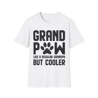 Funny Grandpaw Like Regular Grandpa But Cooler Fathers Day Dog Lovers Paw Grandpa T-Shirt For Men Travelers