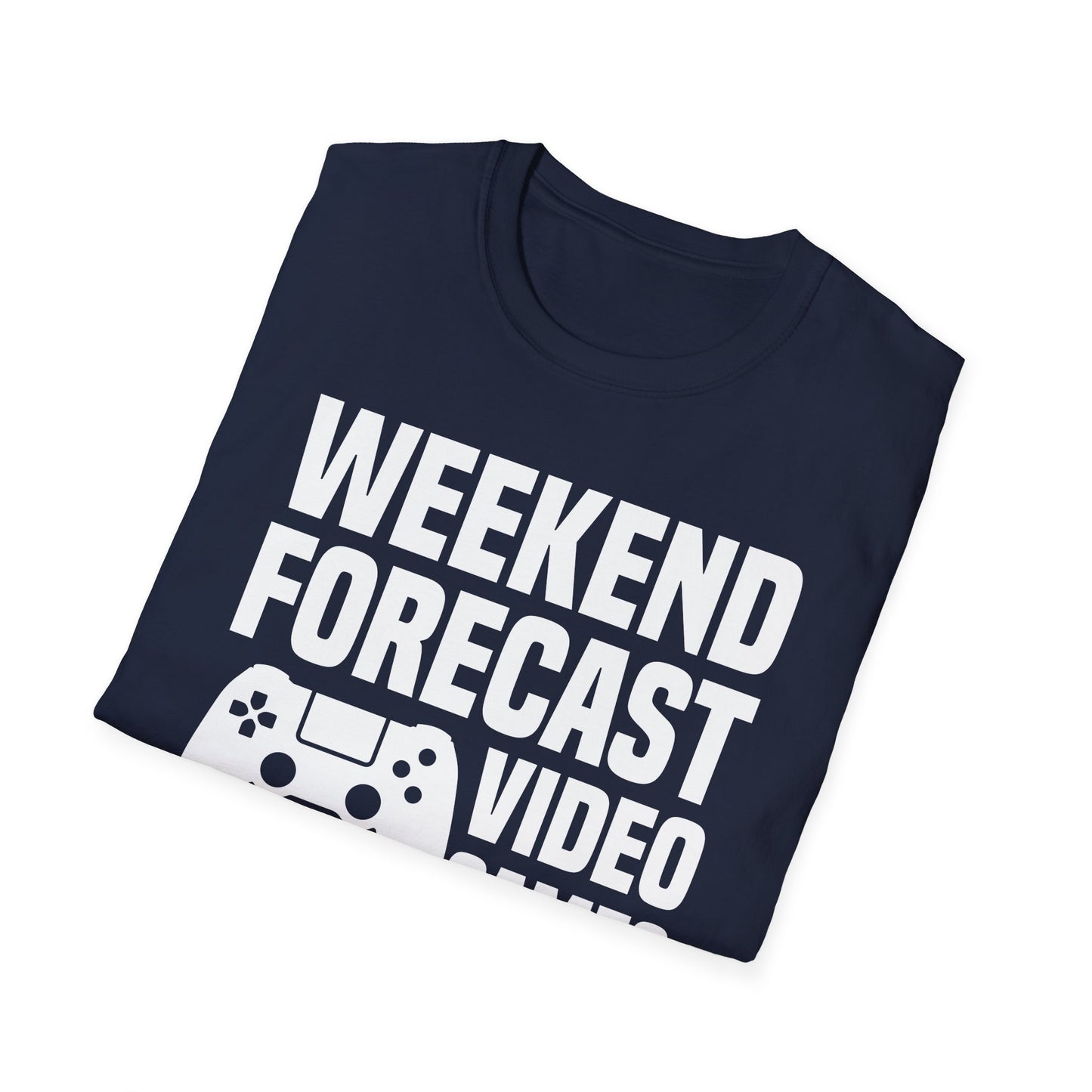 Funny Weekend Forecast Video Games and Pizza Gamer Gaming T-Shirt Men Women