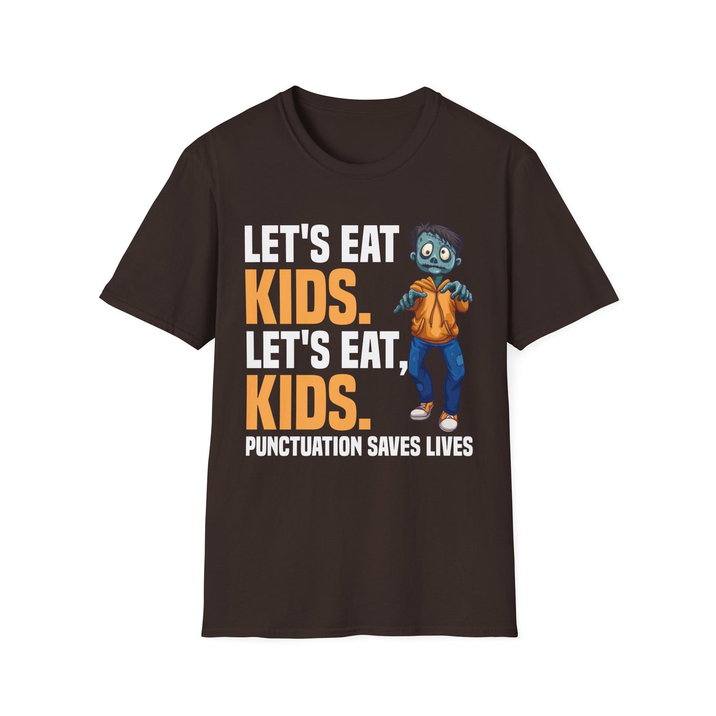 Funny Lets Eat Kids Humor Funny Halloween Teacher Grammar T-Shirt Men Women