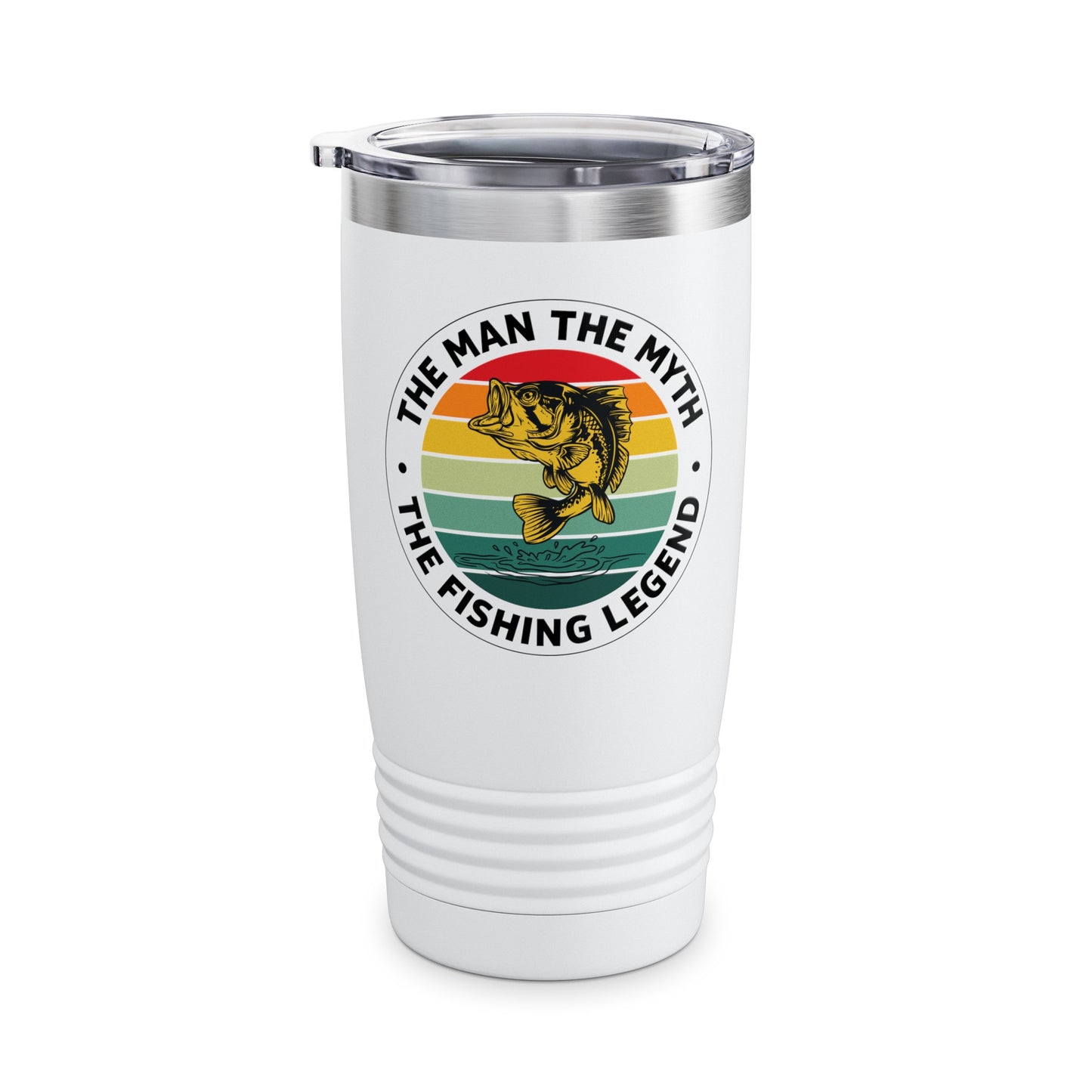 Mens Dad Man The Myth The Fishing Legend Fisherman Vintage Bass Fishing Tumbler