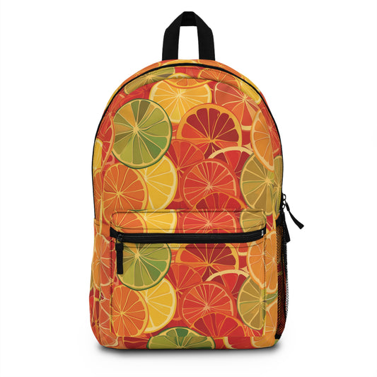 Citrus Burst Pattern Backpacks for Men Women Kids School Travel, Capacity School Backpacks