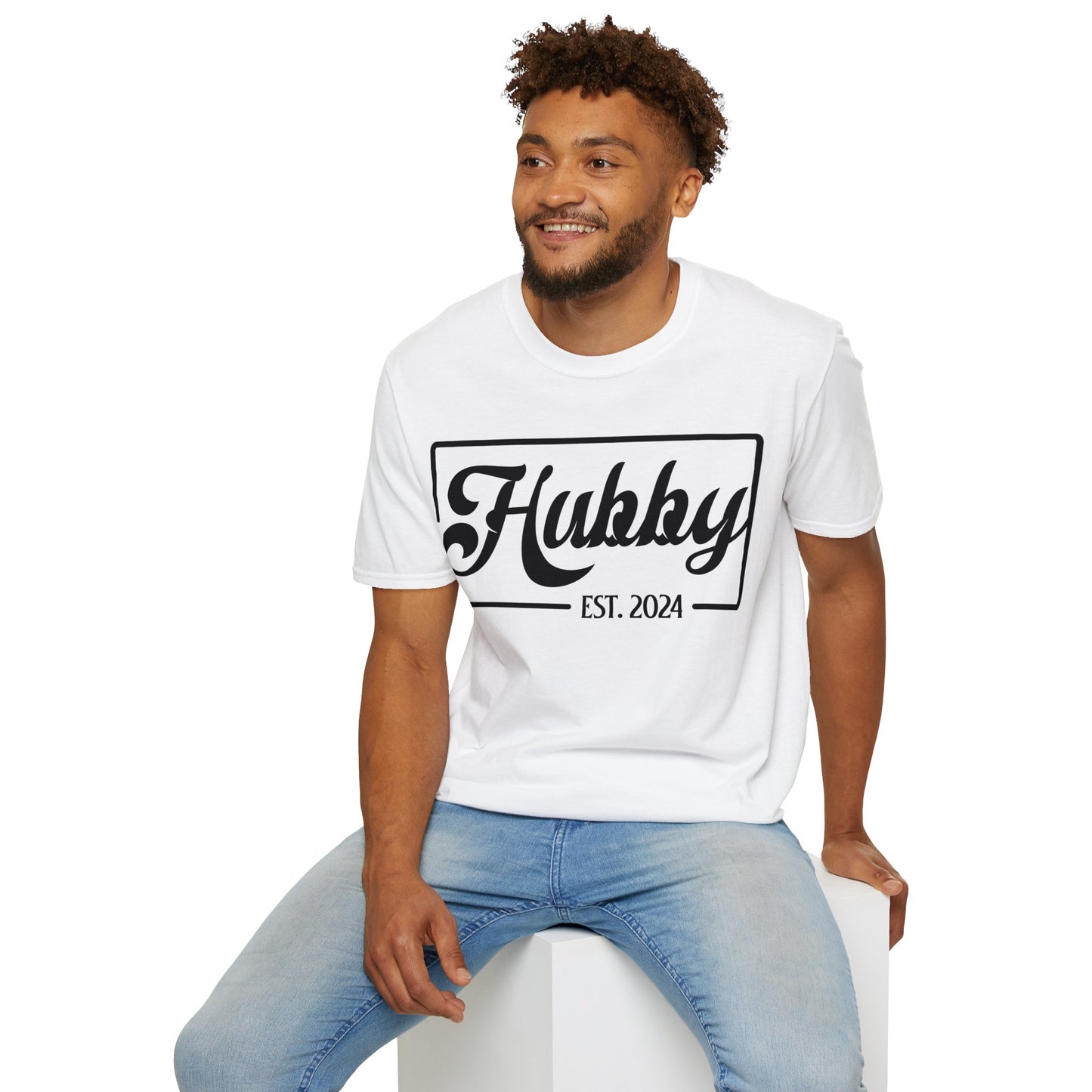 Hubby Est 2024 Just Married Honeymoon Wedding Couples T-Shirt For Men T-Shirt