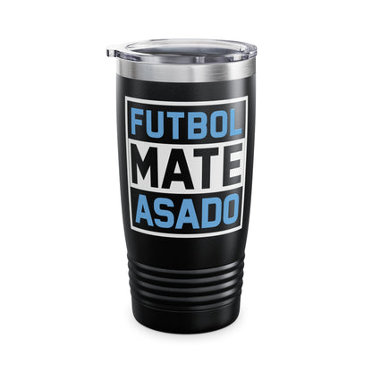 Futbol Mate Asado Argentina Argentinian Flag Pride Vintage Tumbler For Men Women Tumbler