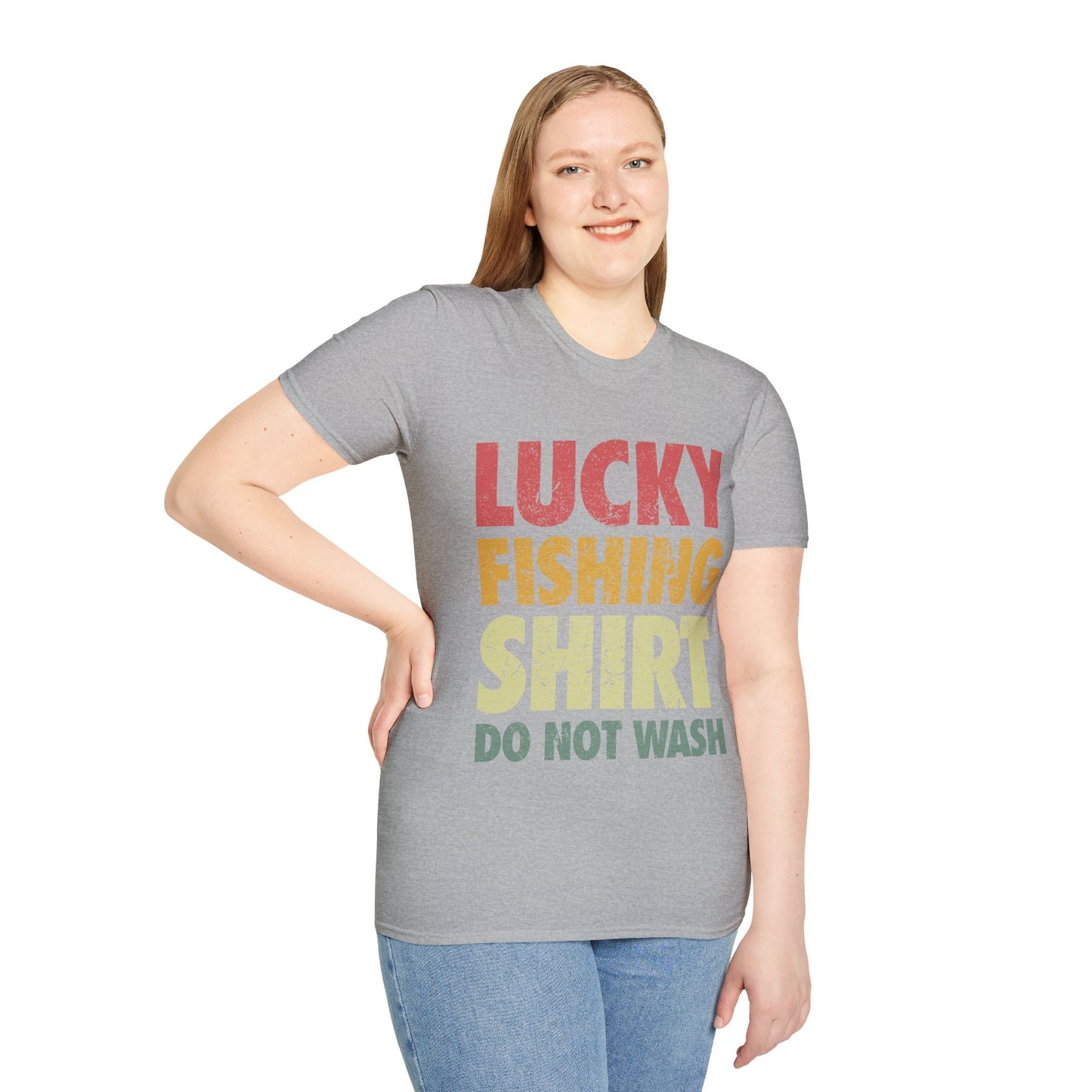 Funny Lucky Fishing Shirt Do Not Wash Vintage Fishing Lover fisherman T-Shirt Men Women