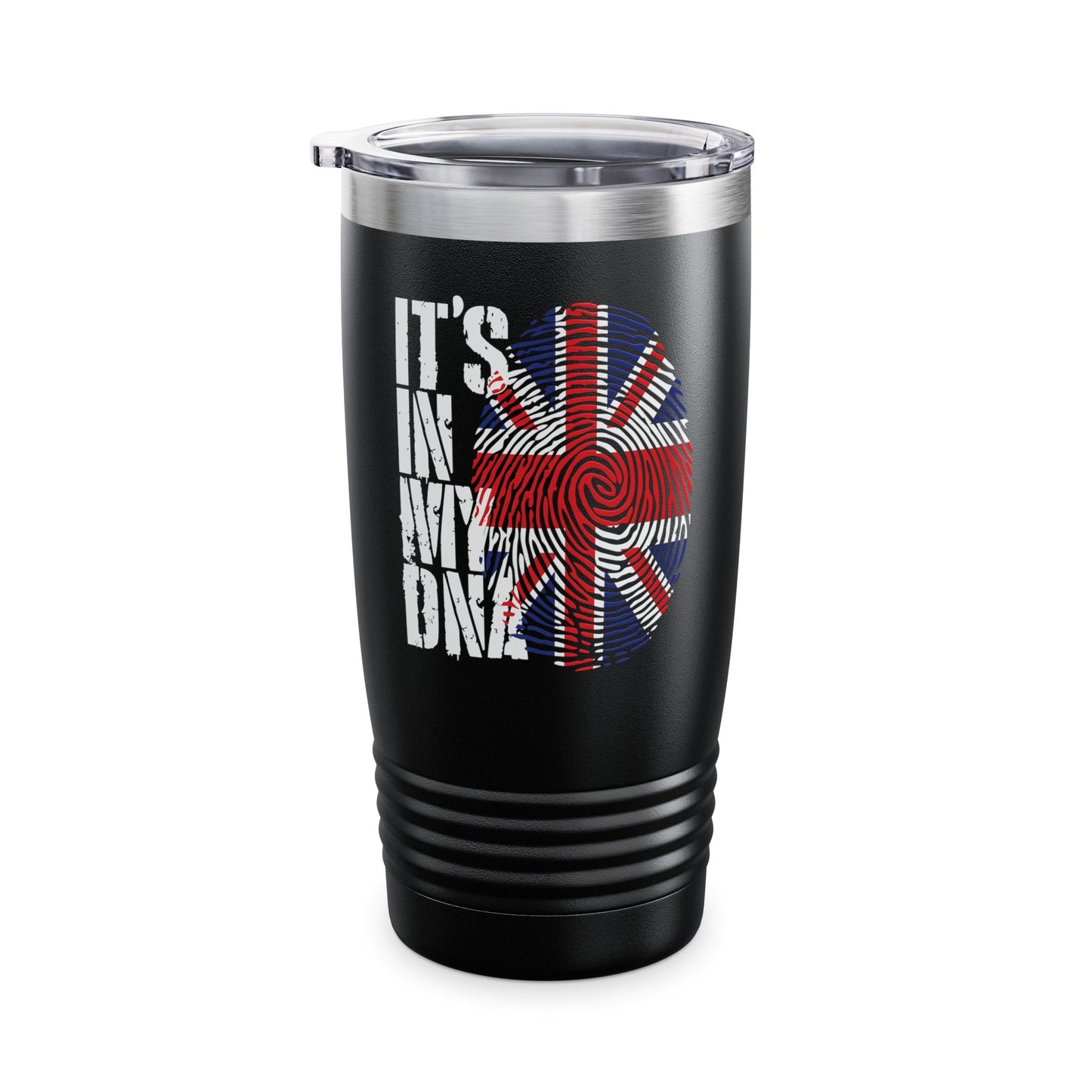 Funny Its In My DNA British Flag England UK Britain Union Jack Tumbler For Men Women Tumbler