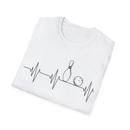 Funny Bowling Gift Cute EKG Bowlers League T-Shirt For Men Women T-Shirt