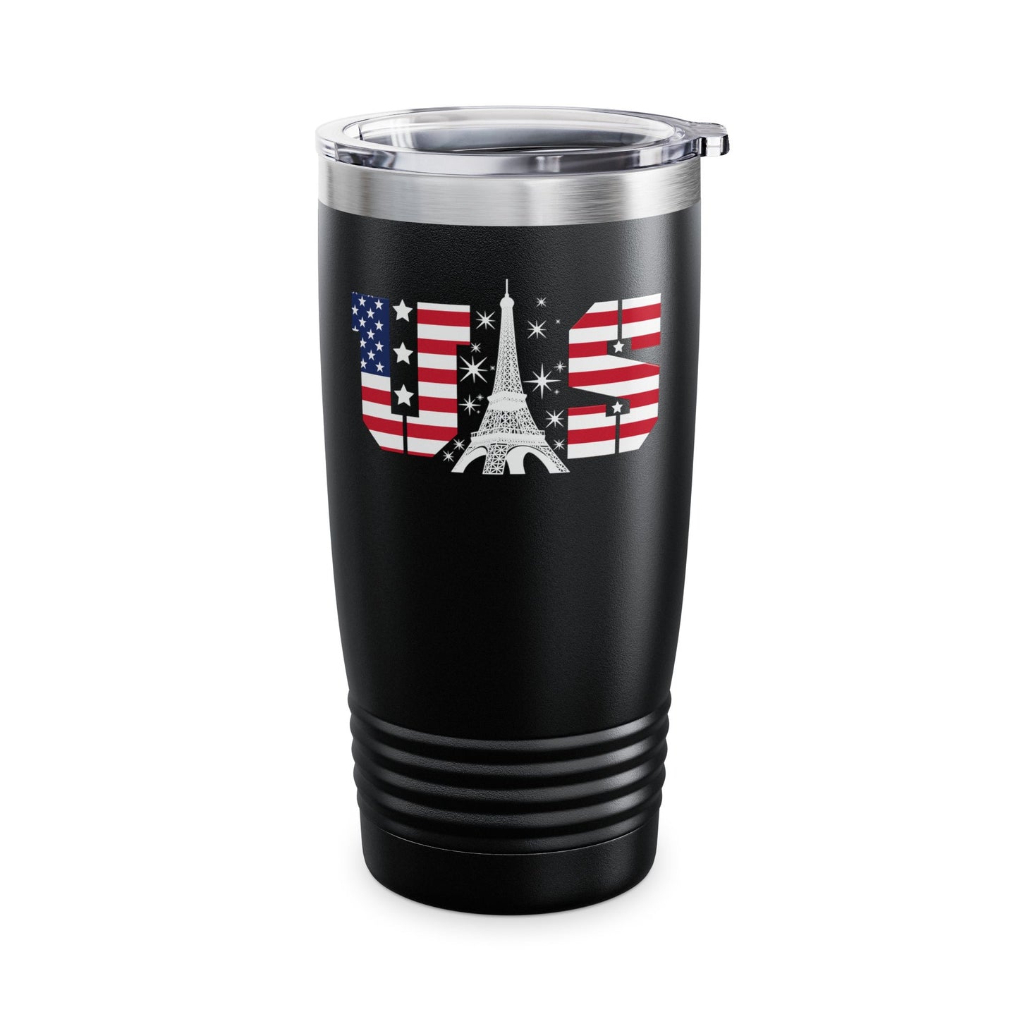 USA Eiffel Tower 2024 Summer Sports Patriotic Supporter Tumbler For Men Women Tumbler