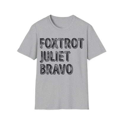 Retro Vintage Foxtrot Juliet Bravo T-Shirt For Men Women