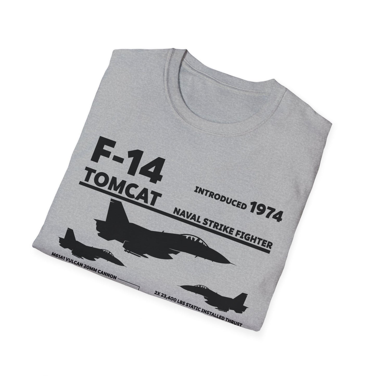 F-14 Tomcat Navy Fighter Jet Diagram Enthusiast T-Shirt For Men Women T-Shirt