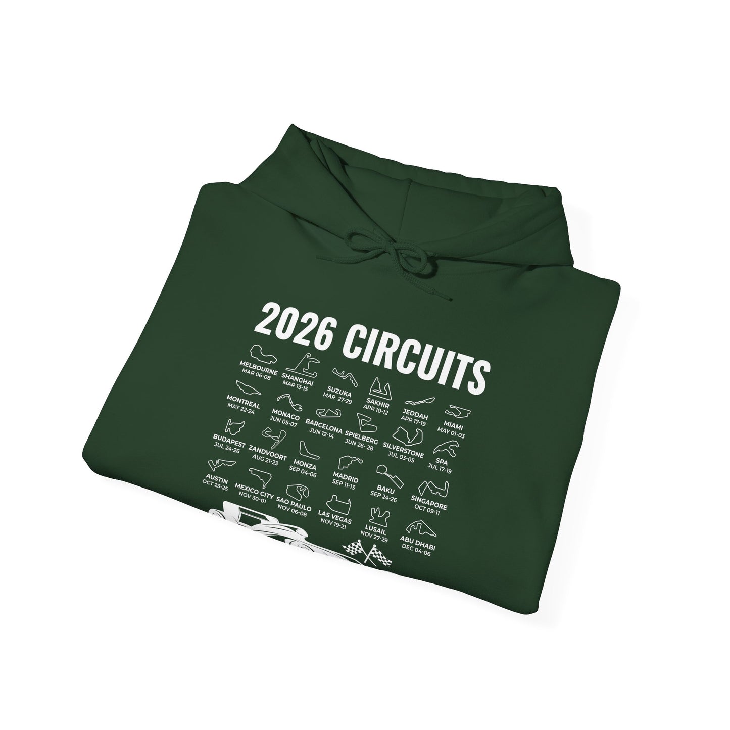 2026 Schedule Formula Racing Formula Car Retro Vintage Hoodie