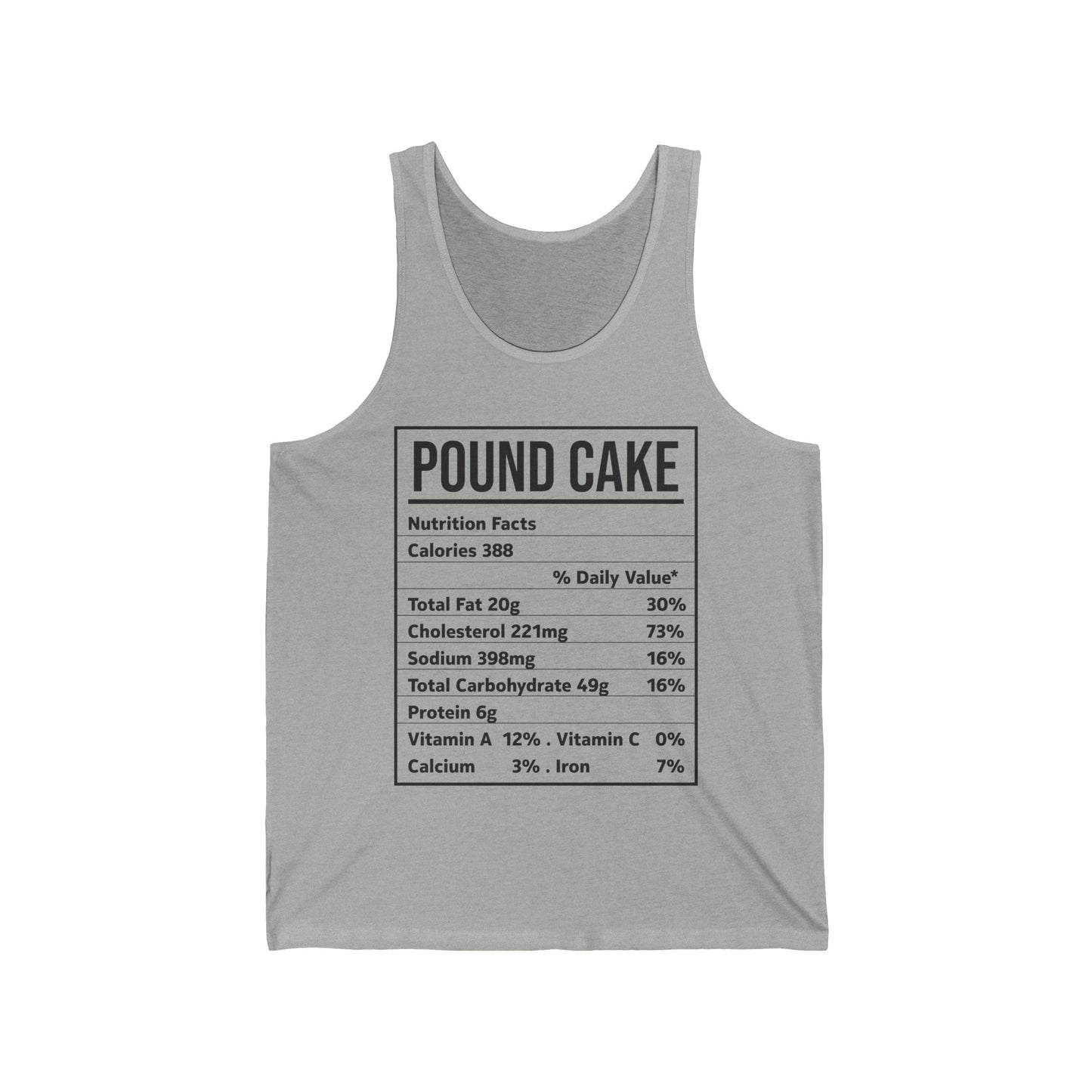 Funny Pound Cake Nutrition Facts Family Matching Christmas Costume Tank Tops For Men Women