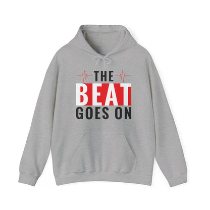 Funny Heartbeat Beat Goes On Heart Disease Awareness Hoodie For Men Women Hoodie