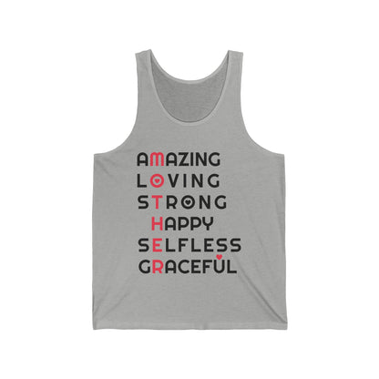 Mother Amazing Loving Strong Happy Selfless Graceful Mothers Day Mom Tank Tops