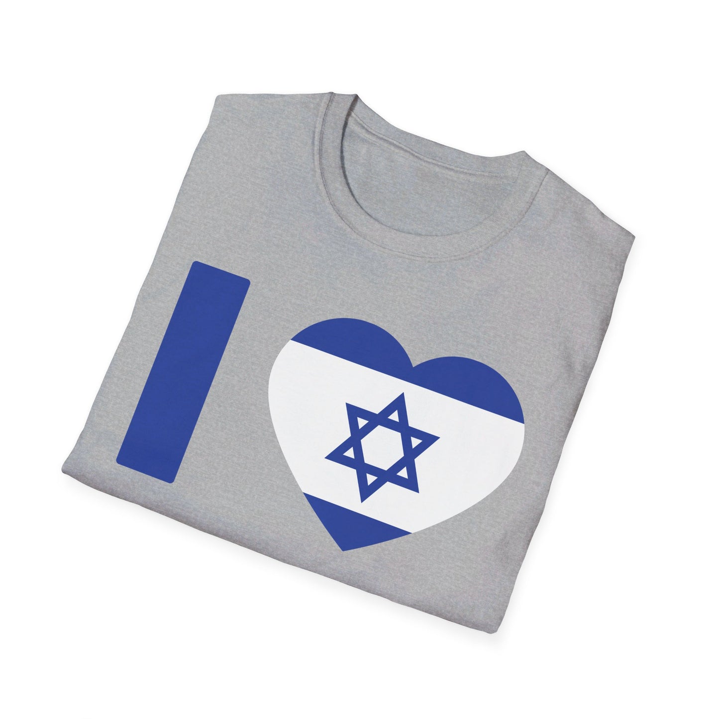 I Love Israel Flag Heart Jews Jewish T-Shirt For Men Women T-Shirt