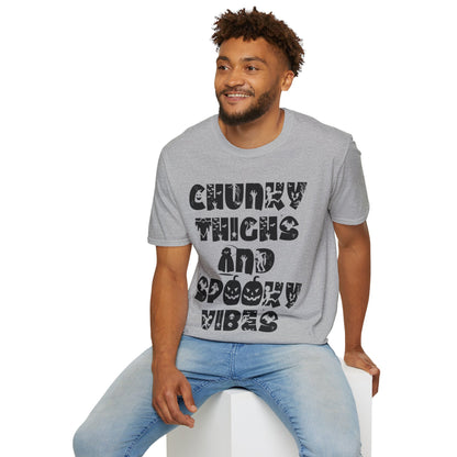 Funny Chunky Thighs and Spooky Vibes Halloween Women's T-Shirt