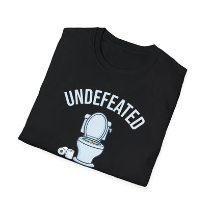 Funny Undefeated Toilet Clogging Champ Funny Dad Mens Joke Hilarious T-Shirt