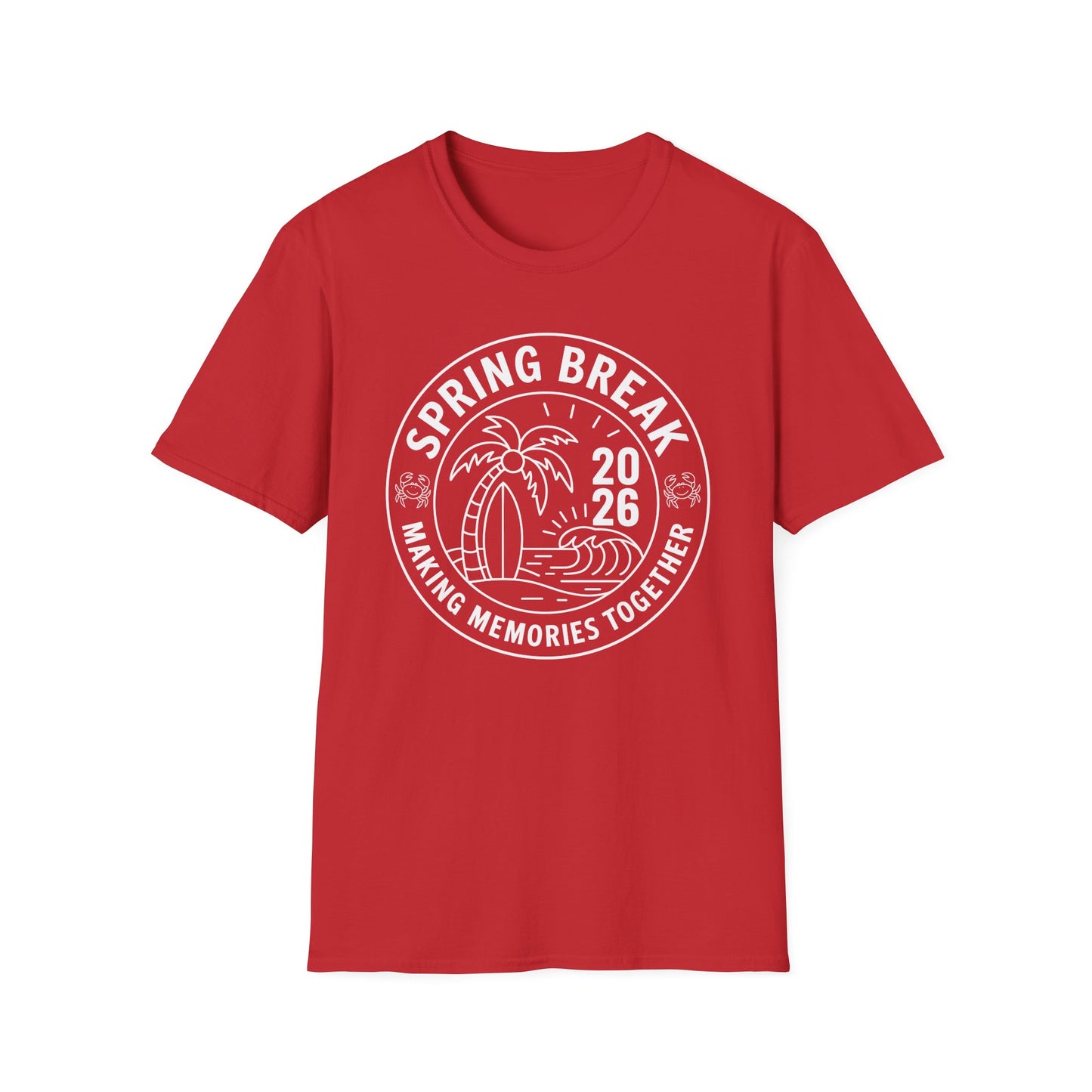 Funny Spring Break Squad Crew Vintage 2026 Beach Palm Family Trip T-Shirt