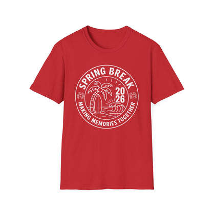 Funny Spring Break Squad Crew Vintage 2026 Beach Palm Family Trip T-Shirt