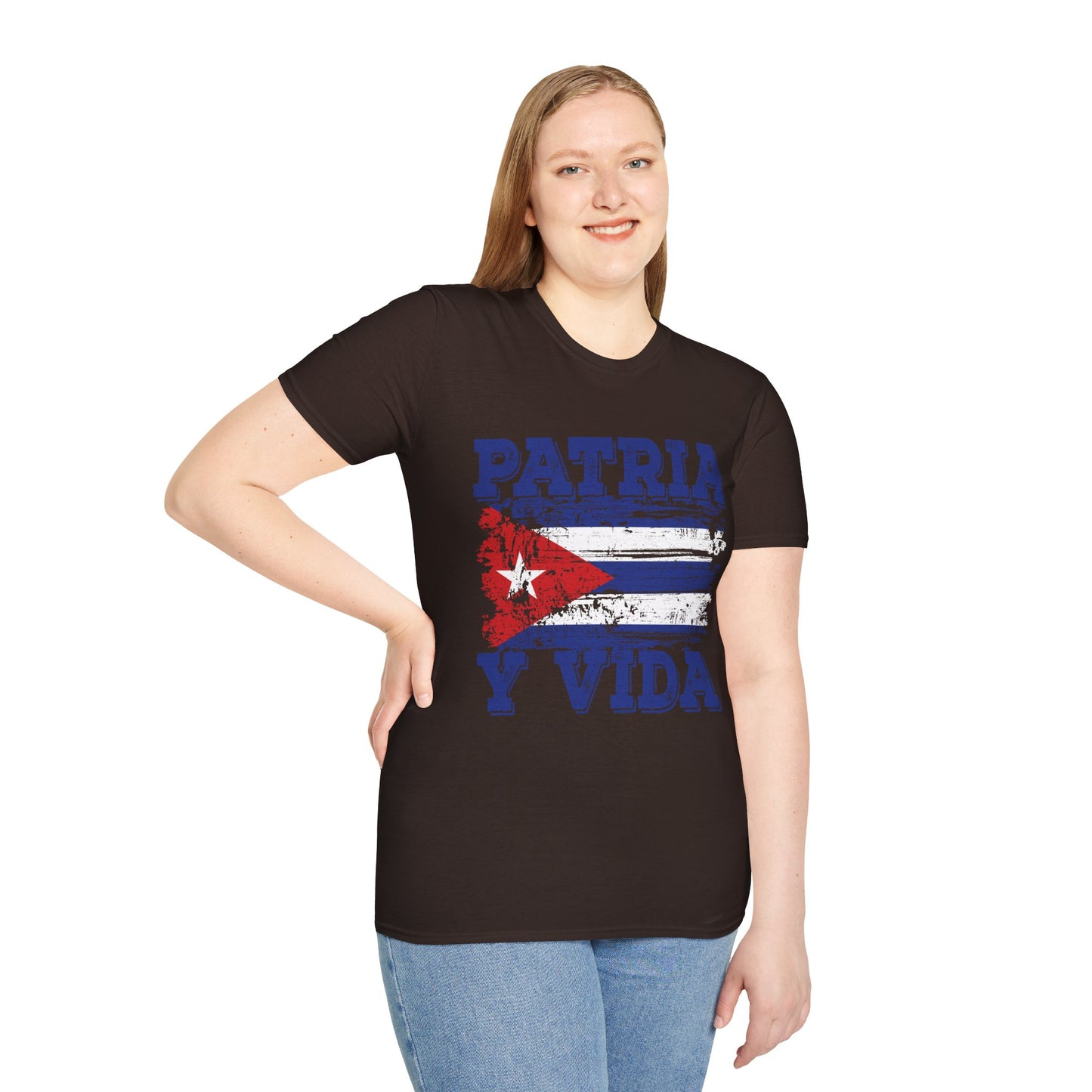Cuba Patria y Vida Flag Distressed Vintage Cuban Flag T-Shirt For Men Women