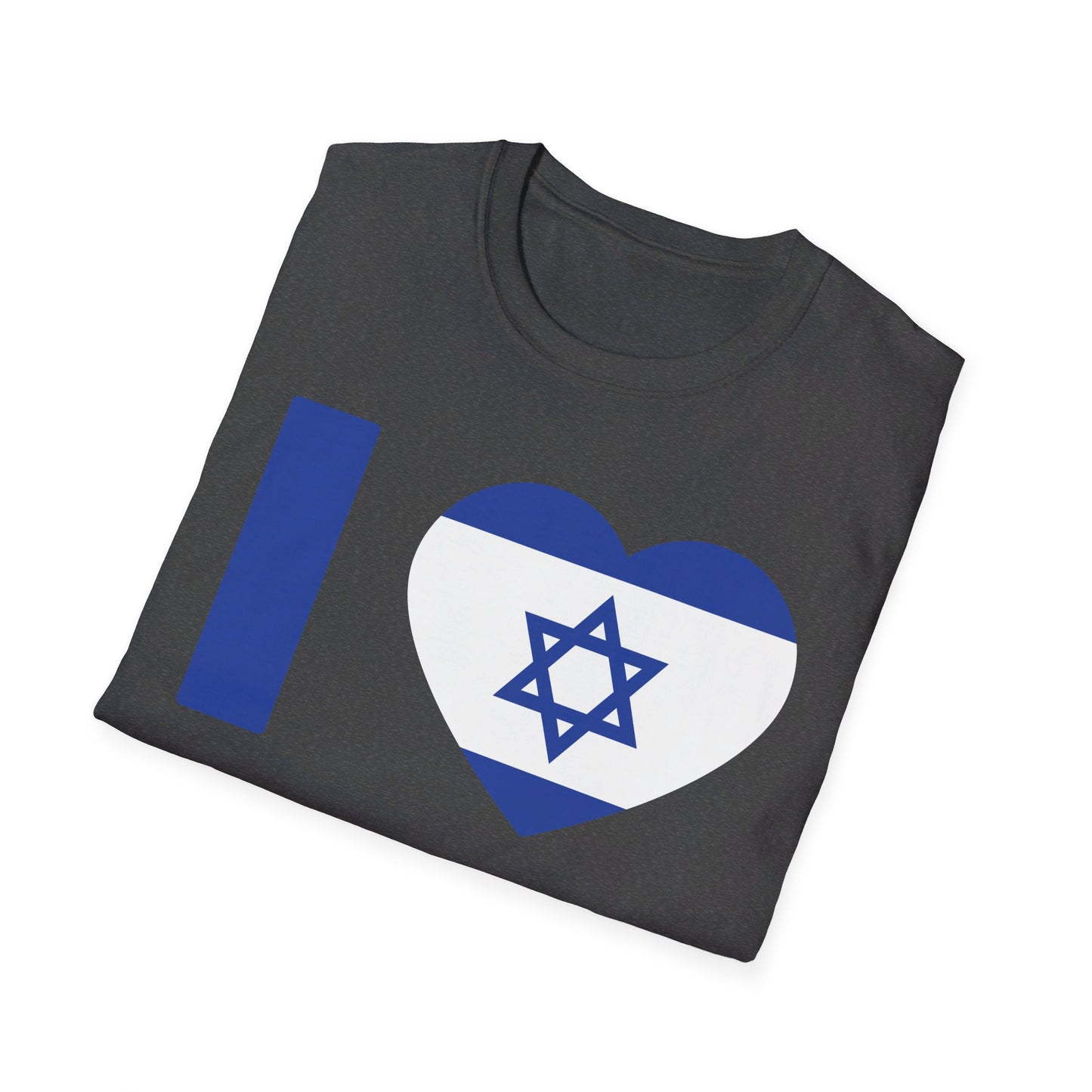 I Love Israel Flag Heart Jews Jewish T-Shirt For Men Women T-Shirt