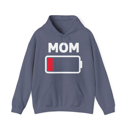 Funny Mom Tired Low Battery Mothers Day Hoodie