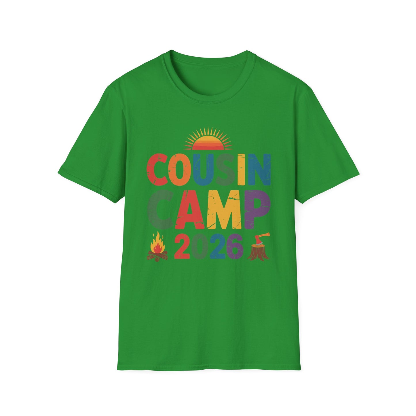 Cousin Camp 2026 Camping Campfire Summer Vacation Family T-Shirt