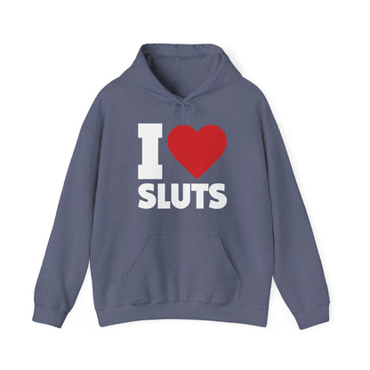 I Love Sluts Hoodie I Heart Sluts Baby Tee Hoodie For Men Women Hoodie