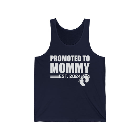 Promoted To Mommy 2024 Pregnancy Announcement Mothers Day Mom To Be Tank Tops