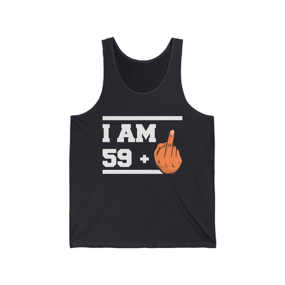 Funny 60th Birthday Sarcastic Gift 59+1 59 Plus 1 Tank Tops For Men Women